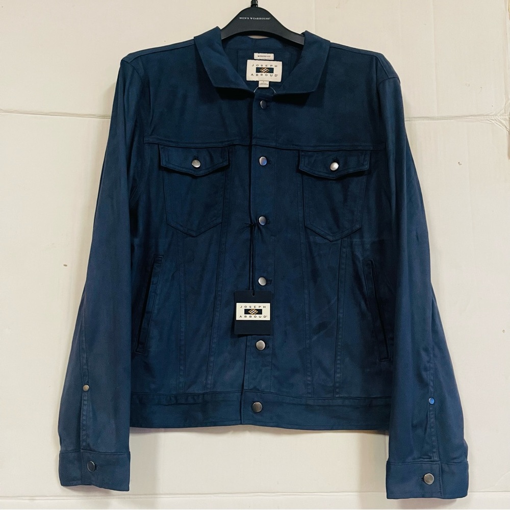 JOSEPH ABBOUD Modern fit Classic suede denim jacket style